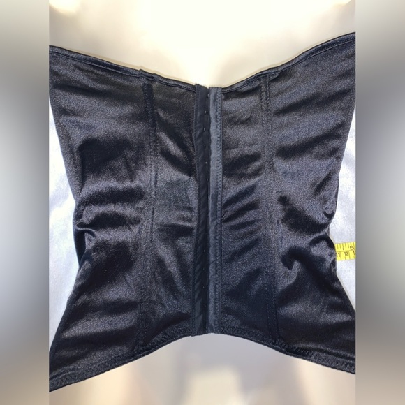 New Black satin ribbon Lace-Up Corset Top 36 B medium top going out sweetheart - Picture 3 of 5